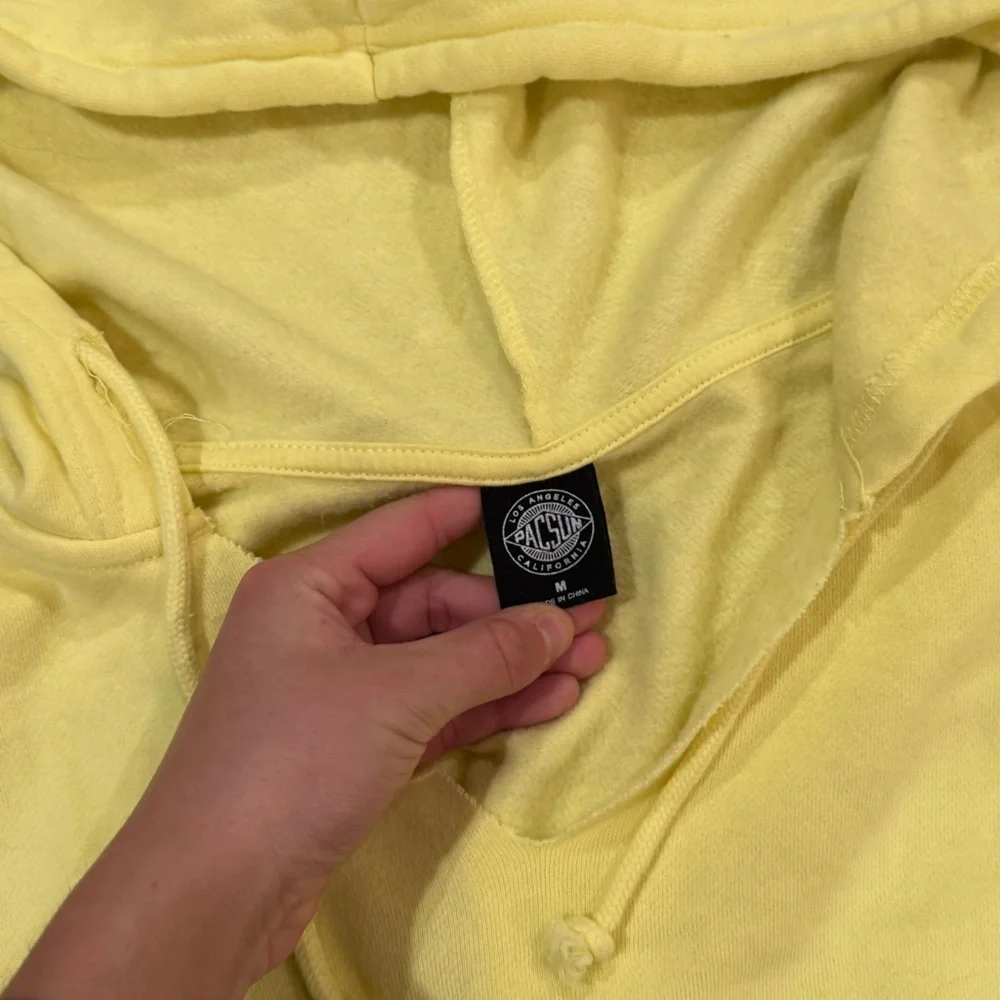Yellow Pacsun Crop Hoodie M - Picture 2 of 2